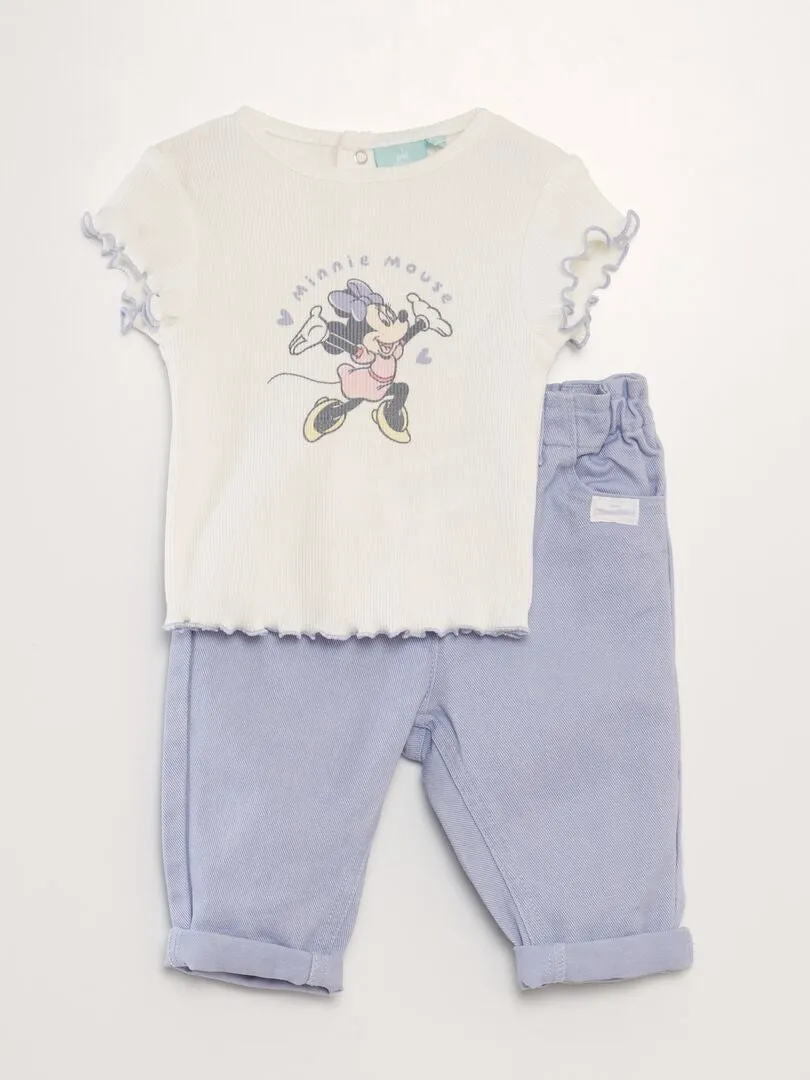 PANTALóN VAQUERO PAPERBAG  BLANCO