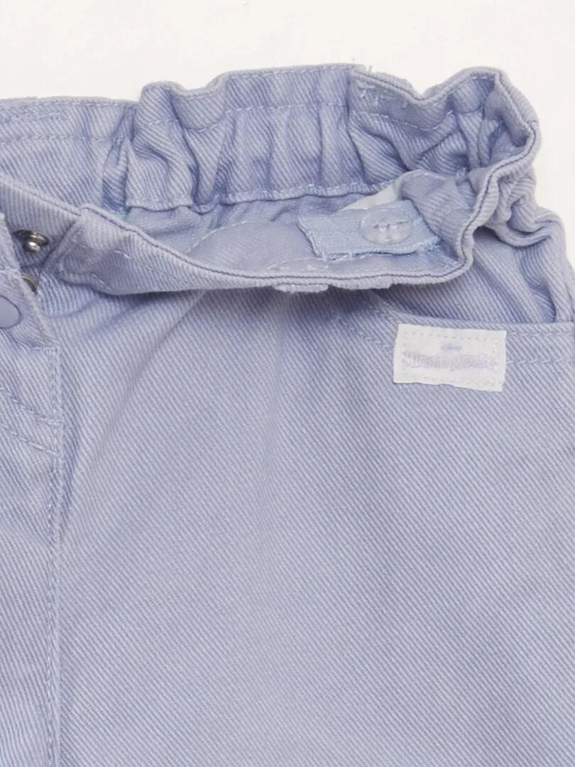 PANTALóN VAQUERO PAPERBAG  BLANCO
