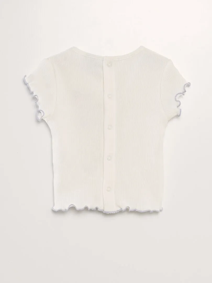 PANTALóN VAQUERO PAPERBAG  BLANCO