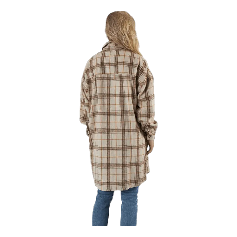 Pieces Lis Long Shacket D2D Beige