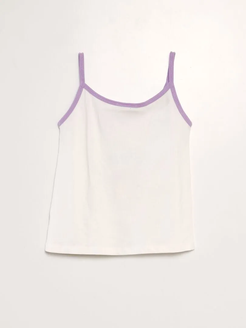 PIJAMA CORTO 'MADAME CHIPIE'  2 PIEZAS  BLANCO