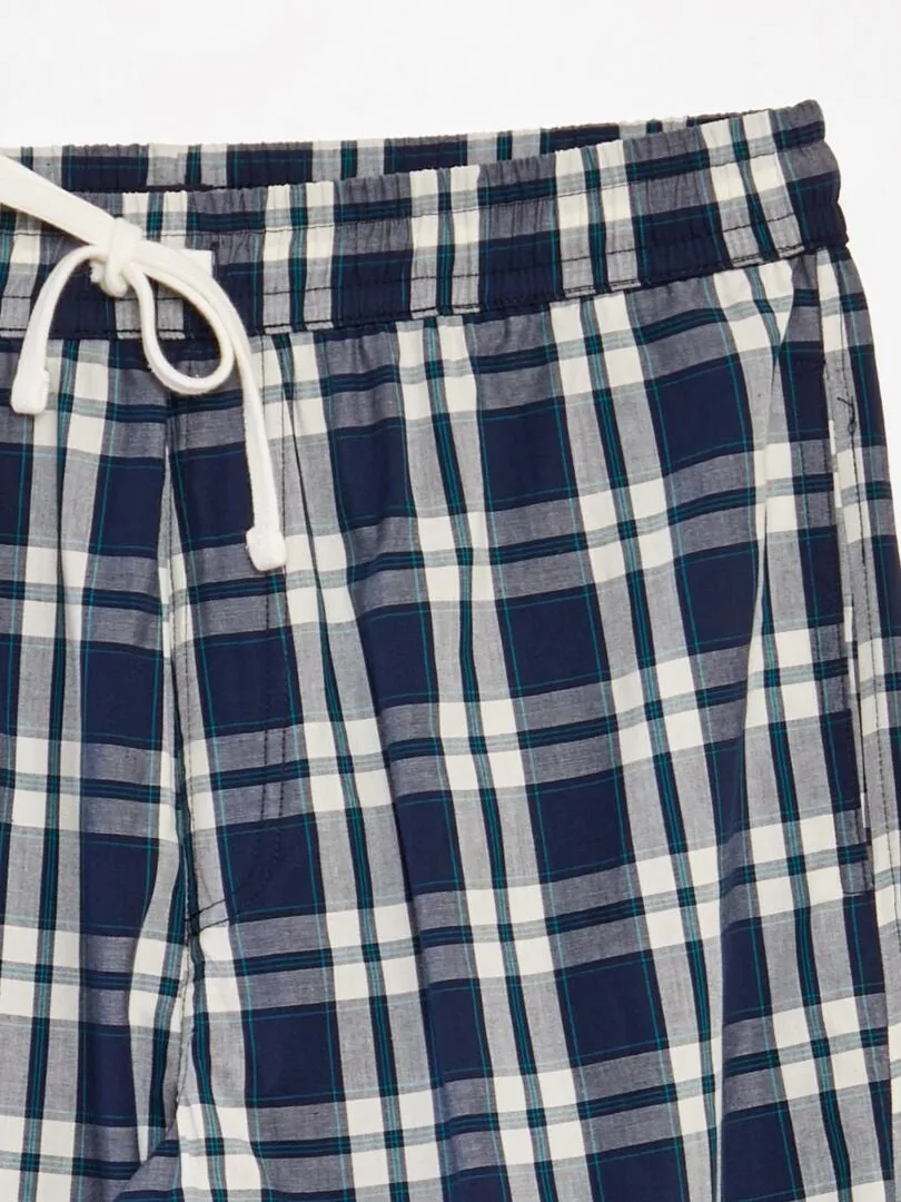 PIJAMA LARGO  2 PIEZAS  AZUL
