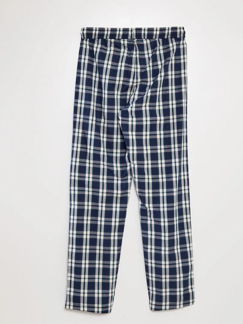 PIJAMA LARGO  2 PIEZAS  AZUL