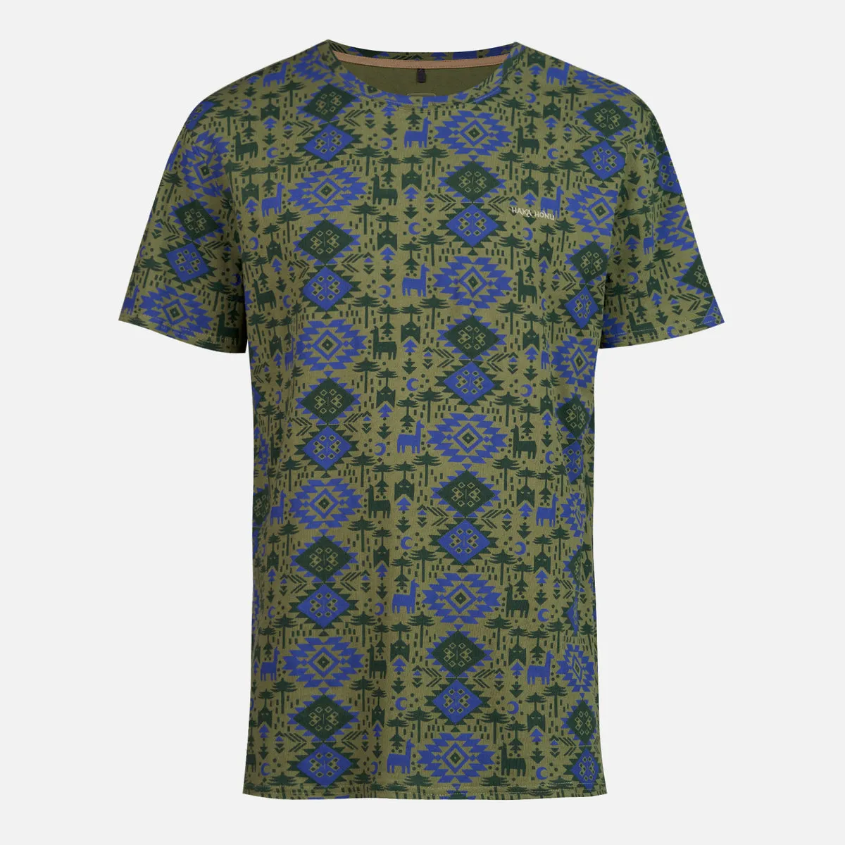 Polera Hombre Llámalo Print Verde Haka Honu