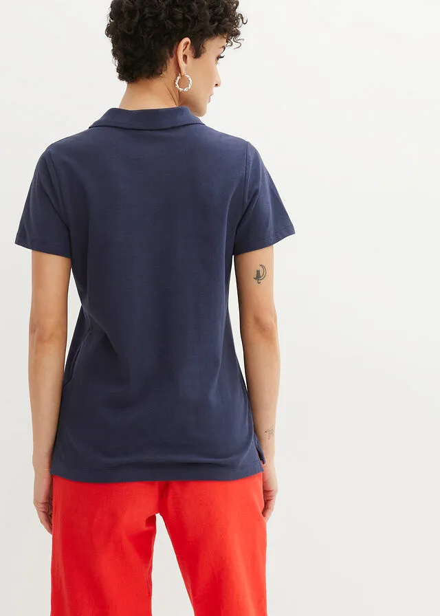 Polo Azul marino/plateado