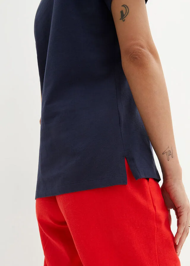 Polo Azul marino/plateado