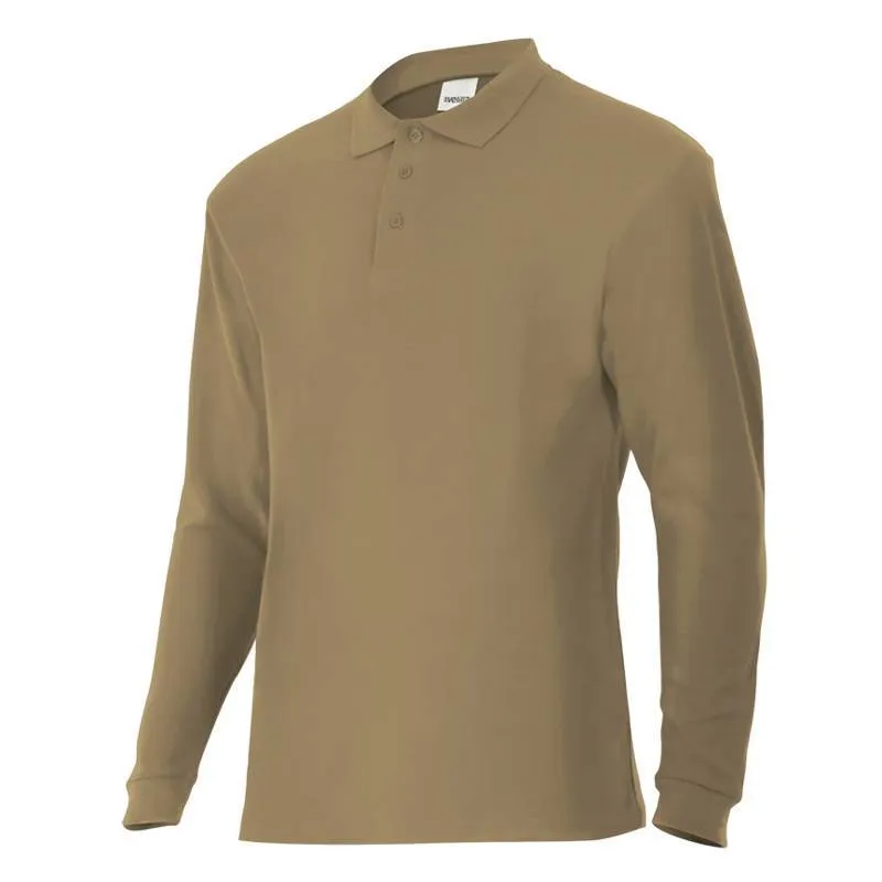 Polo de manga larga tejido transpirable