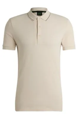 Polo slim fit en piqué de algodón con logo tonal