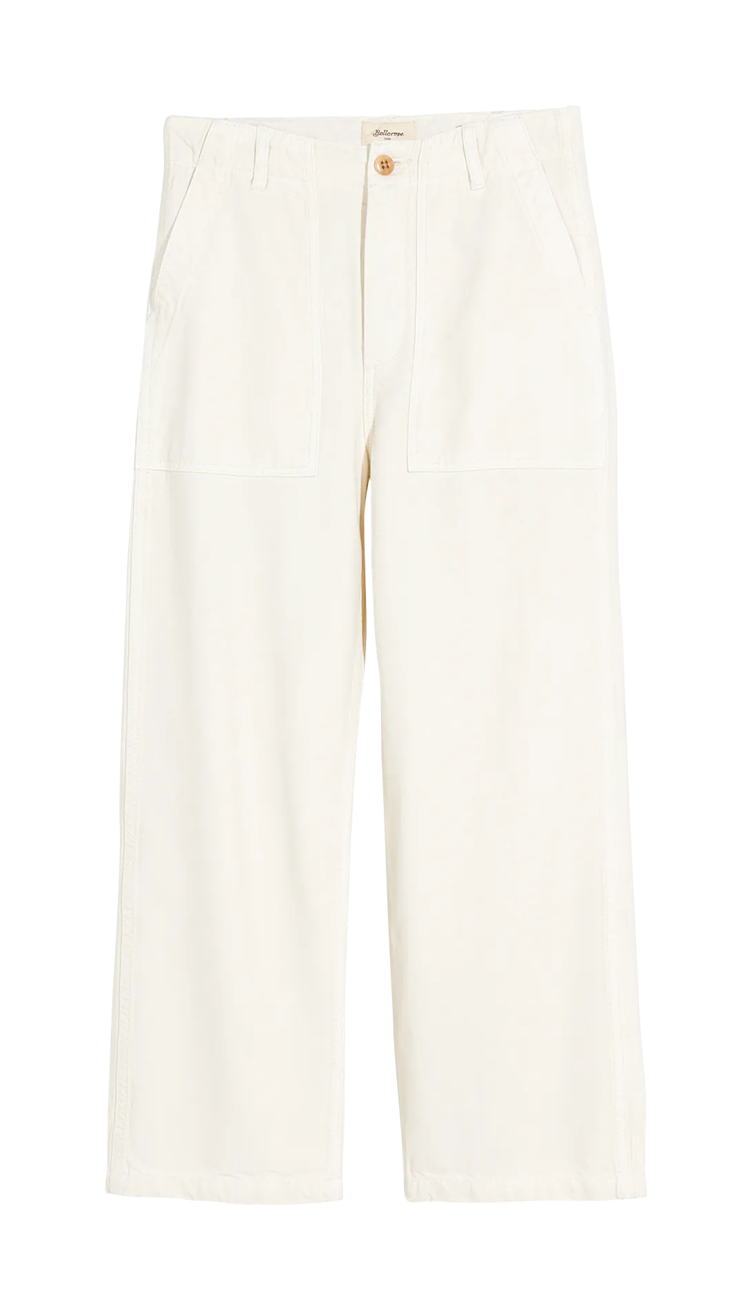 PRISCA  PANTALóN RECTO DE TALLE ALTO EN BLANCO
