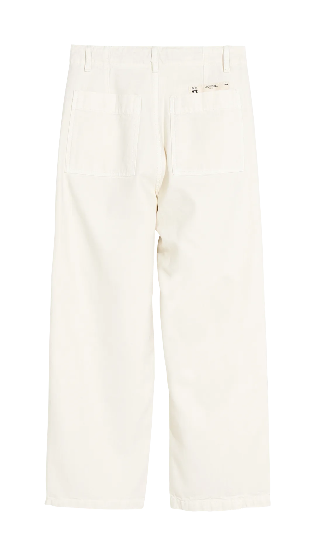 PRISCA  PANTALóN RECTO DE TALLE ALTO EN BLANCO
