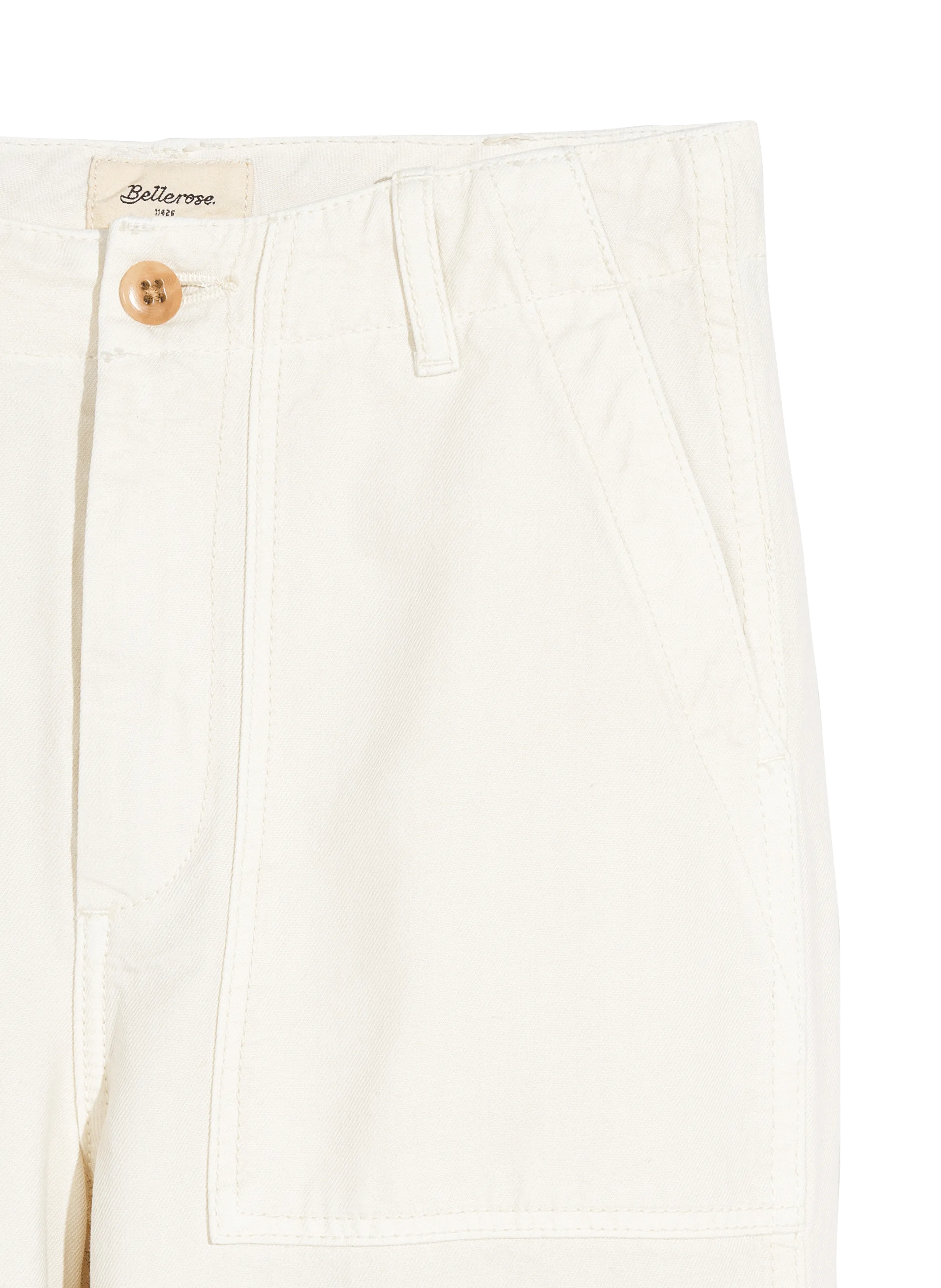 PRISCA  PANTALóN RECTO DE TALLE ALTO EN BLANCO