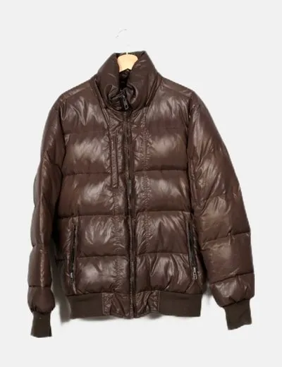 Pull&Bear Plumas gris oscuro cremallera