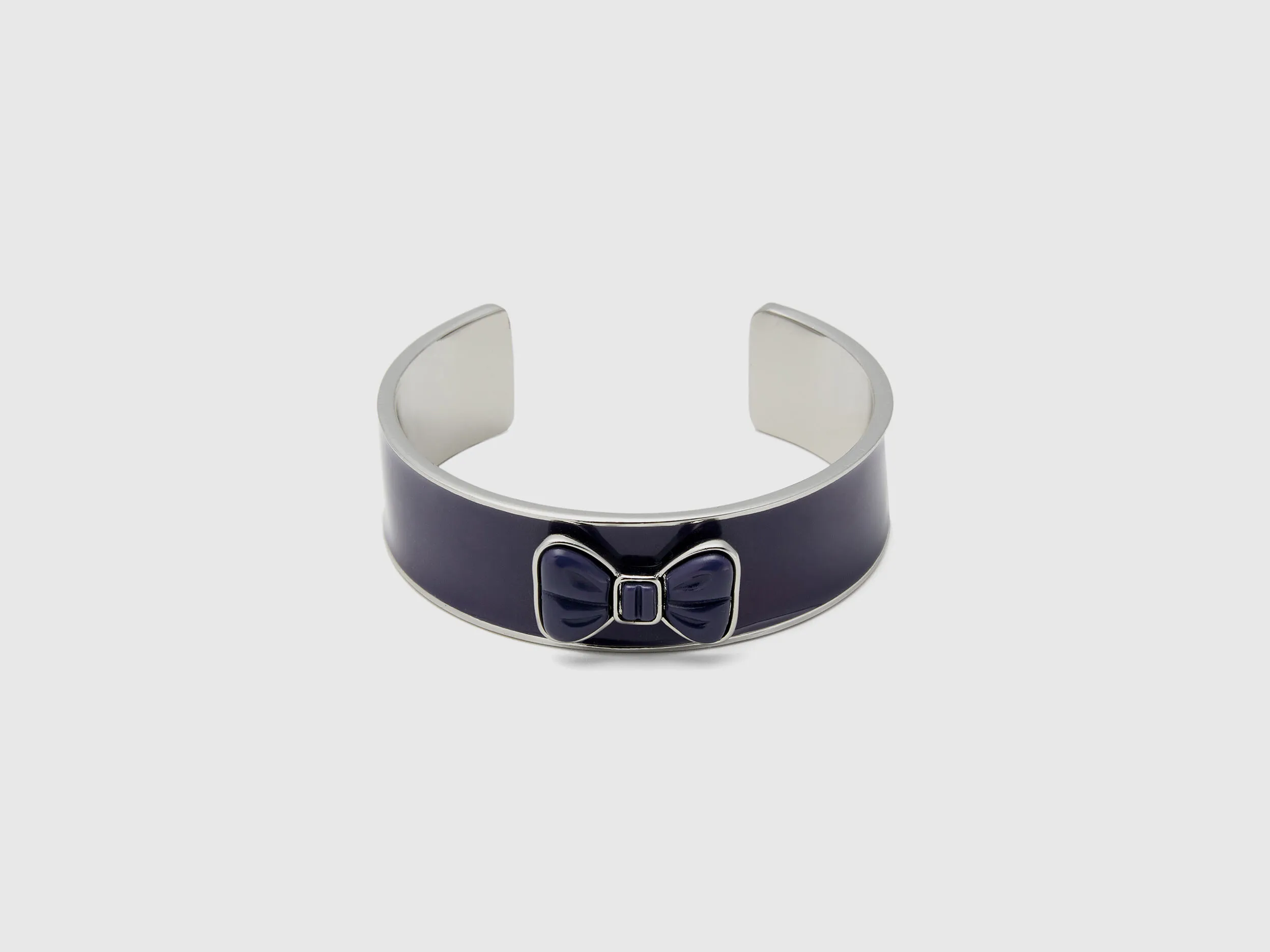 Pulsera bangle azul oscuro con lazo