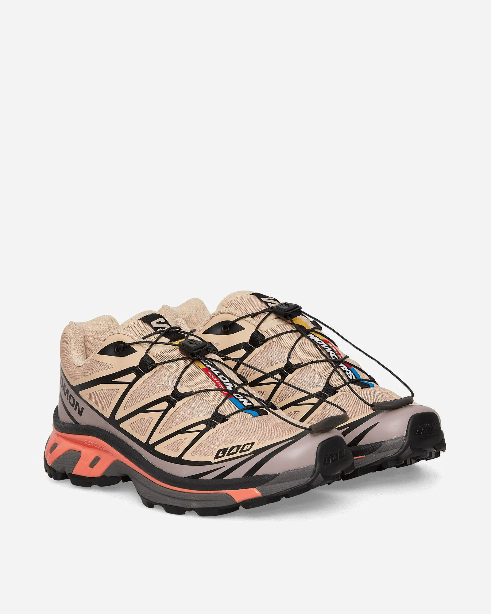 SALOMON XT6 SNEAKERS HAZELNUT / QUAIL / LIVING CORAL
