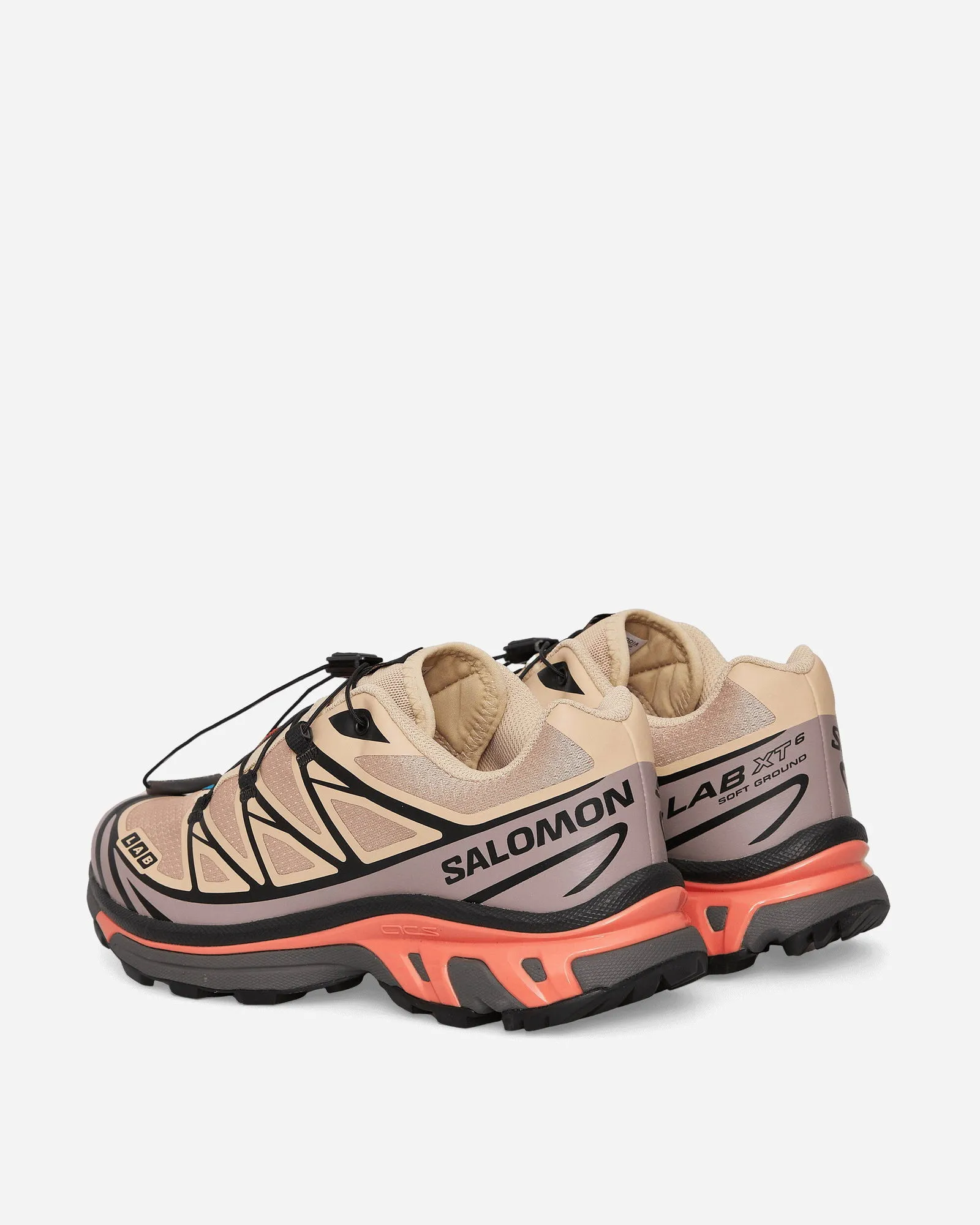 SALOMON XT6 SNEAKERS HAZELNUT / QUAIL / LIVING CORAL