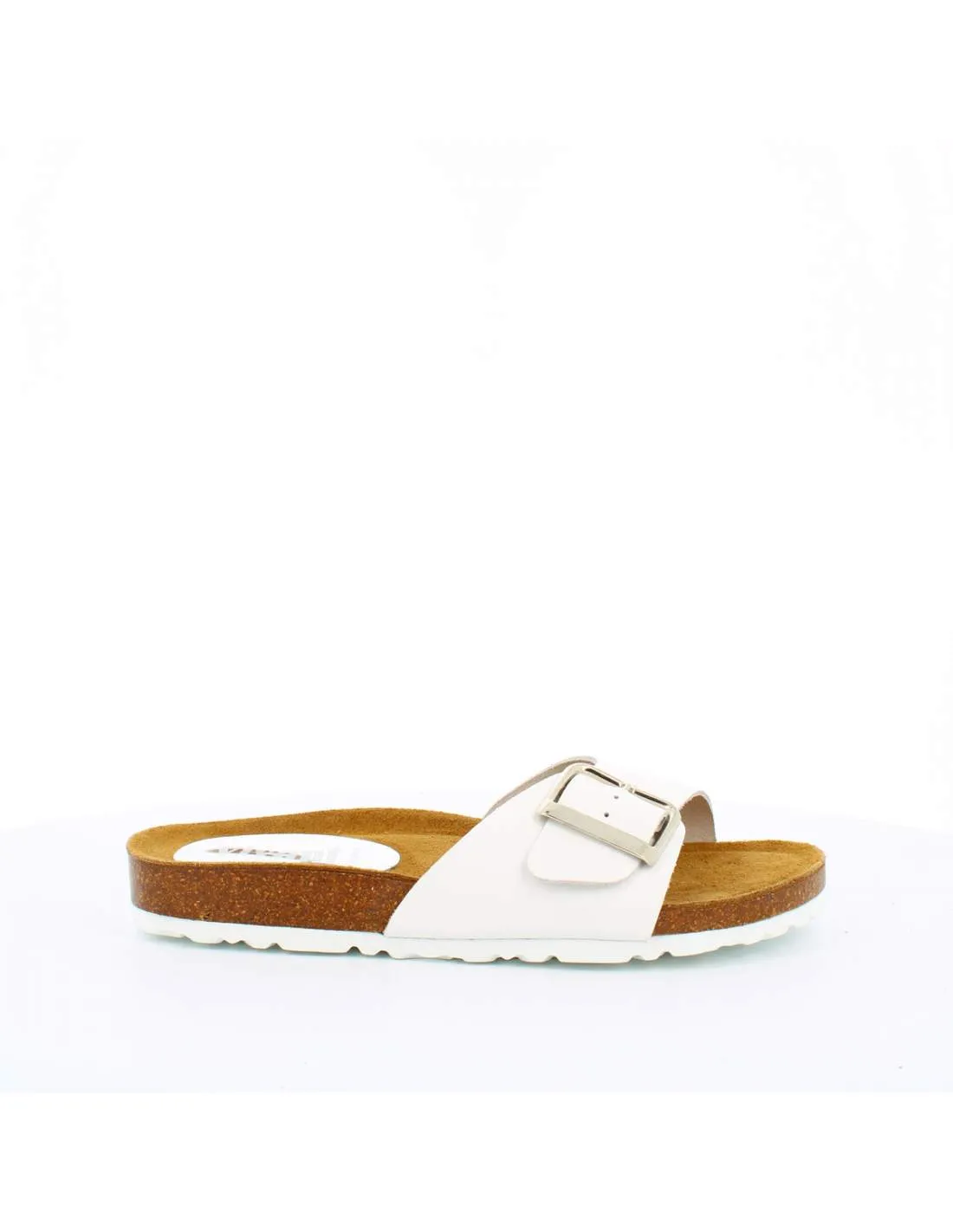 Sandalia Bio Mujer Plana Ajustable BIO221015 Blanca