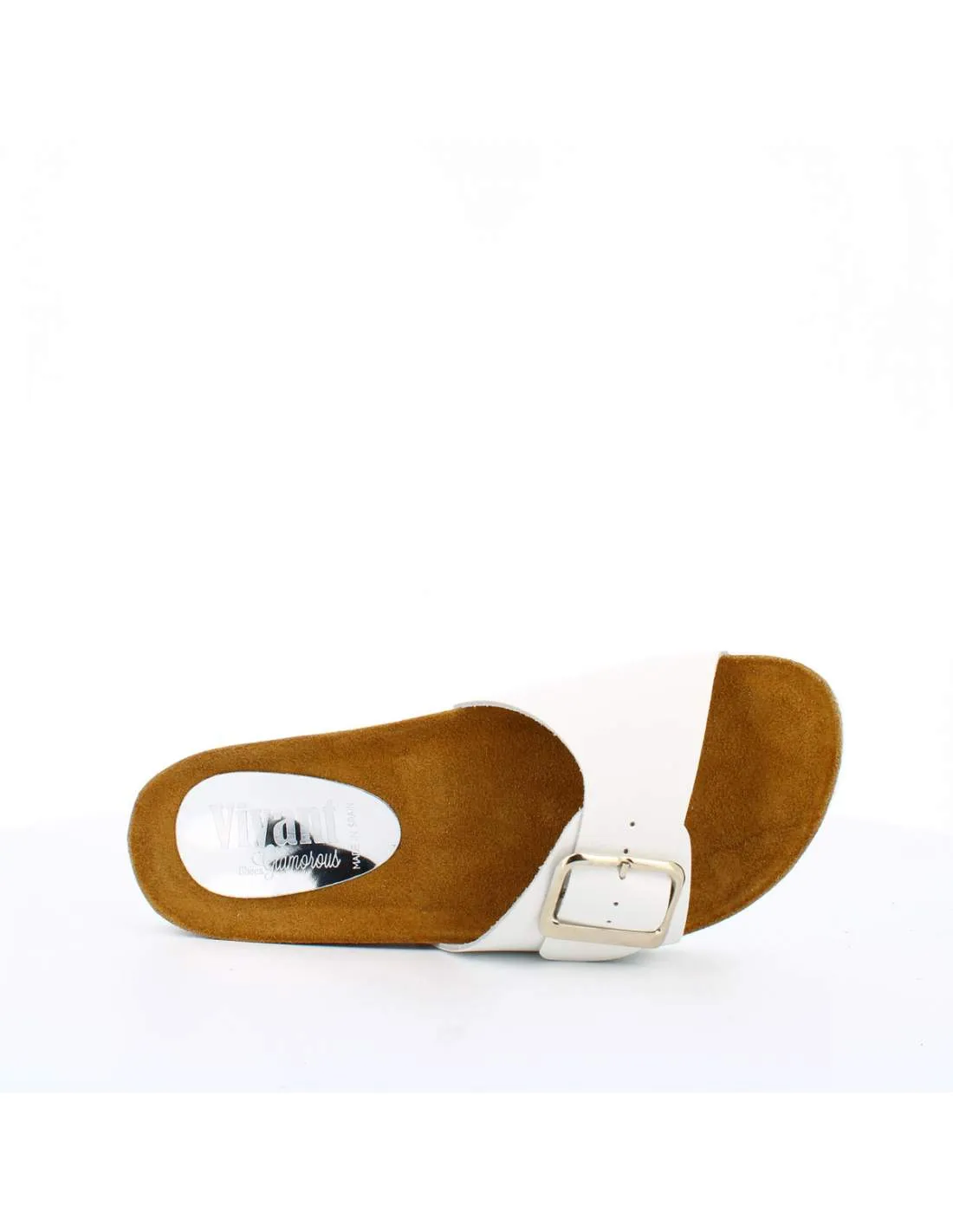 Sandalia Bio Mujer Plana Ajustable BIO221015 Blanca