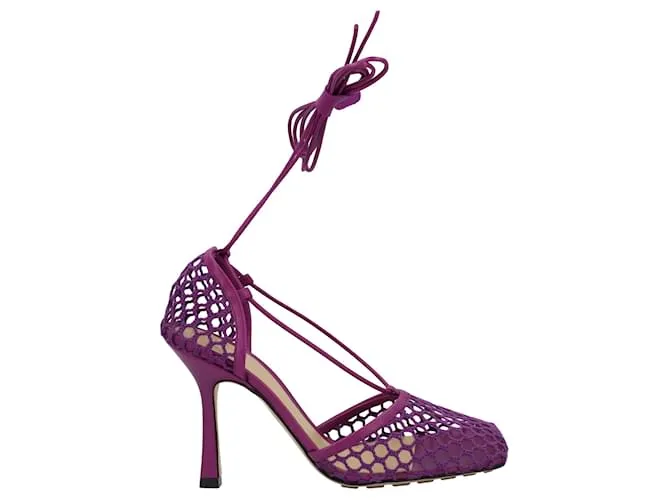 Sandalia de encaje ajustable Bottega Veneta violeta Púrpura 