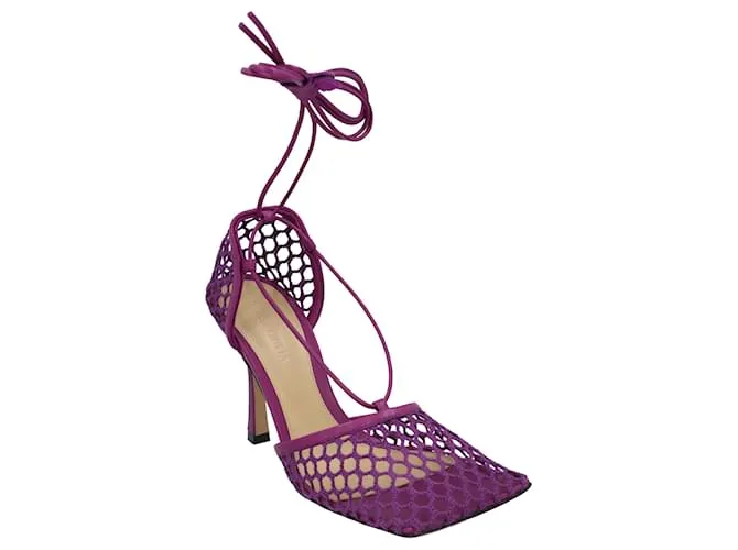 Sandalia de encaje ajustable Bottega Veneta violeta Púrpura 
