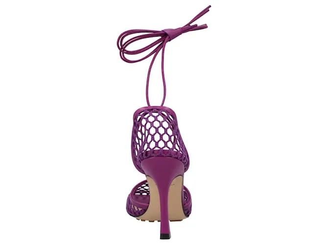 Sandalia de encaje ajustable Bottega Veneta violeta Púrpura 