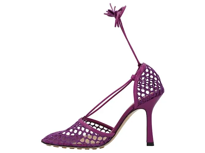 Sandalia de encaje ajustable Bottega Veneta violeta Púrpura 