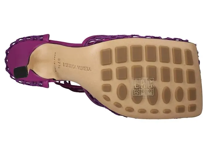 Sandalia de encaje ajustable Bottega Veneta violeta Púrpura 