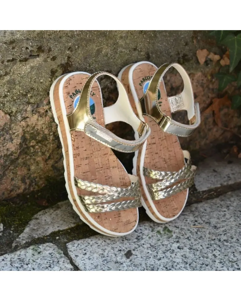 Sandalias doradas Pablosky   470682
