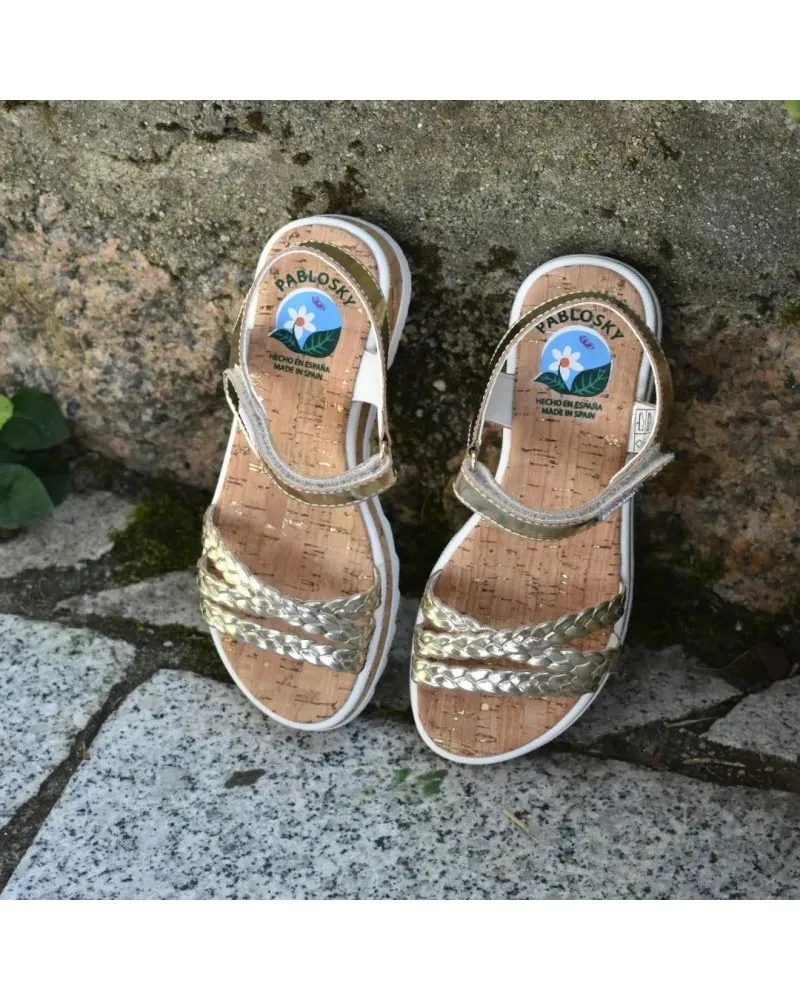 Sandalias doradas Pablosky   470682