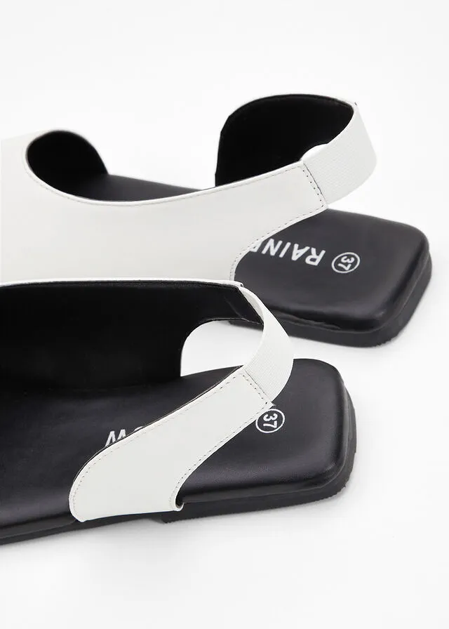 Sandalias planas Blanco