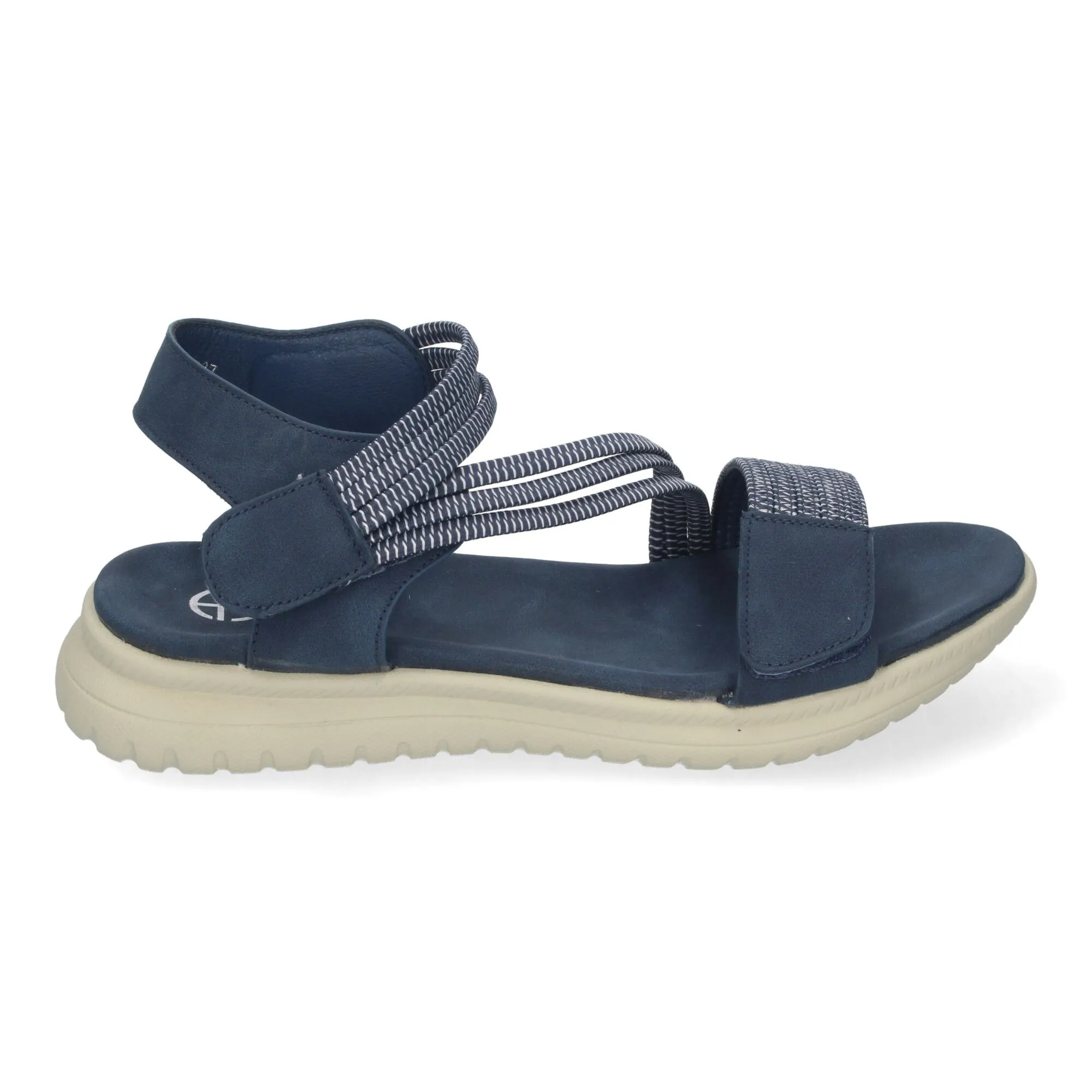 SANDALIAS PLANAS CóMODAS CIERRE VELCRO MUJER COLOR MARINO FZ2326