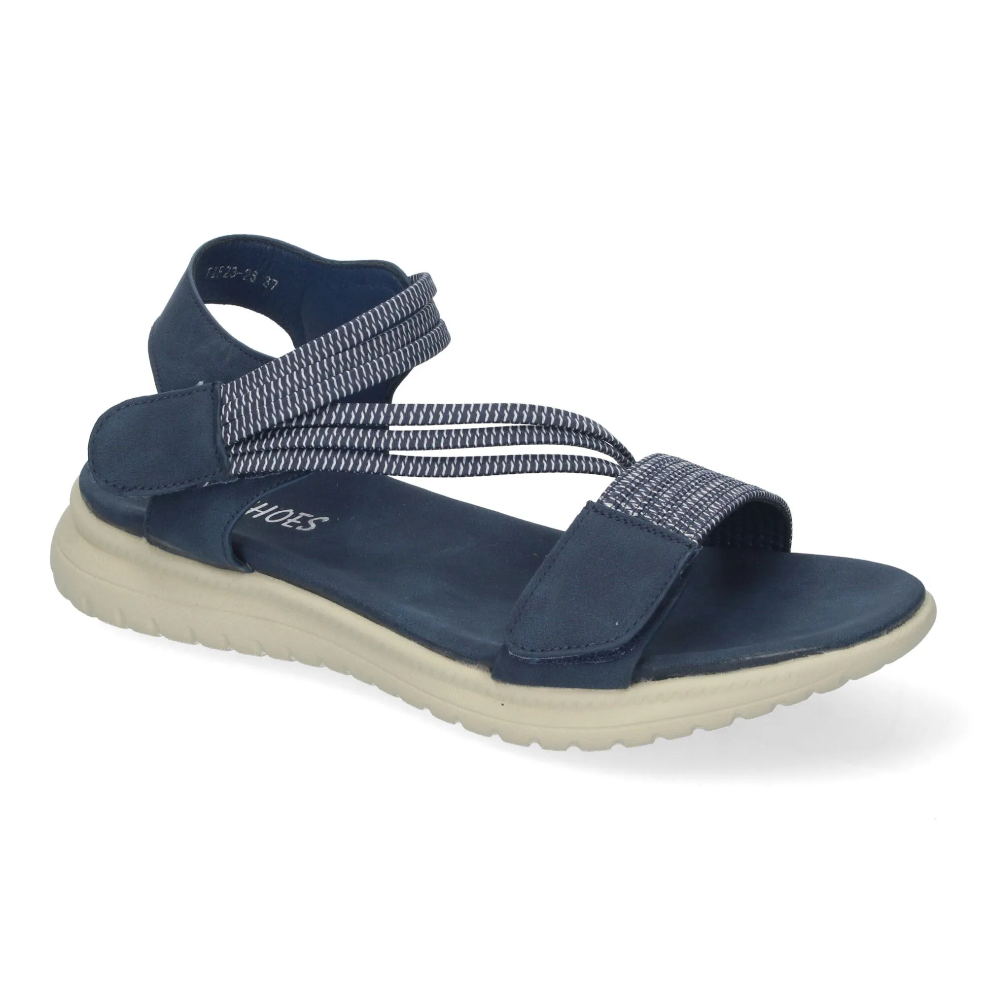 SANDALIAS PLANAS CóMODAS CIERRE VELCRO MUJER COLOR MARINO FZ2326