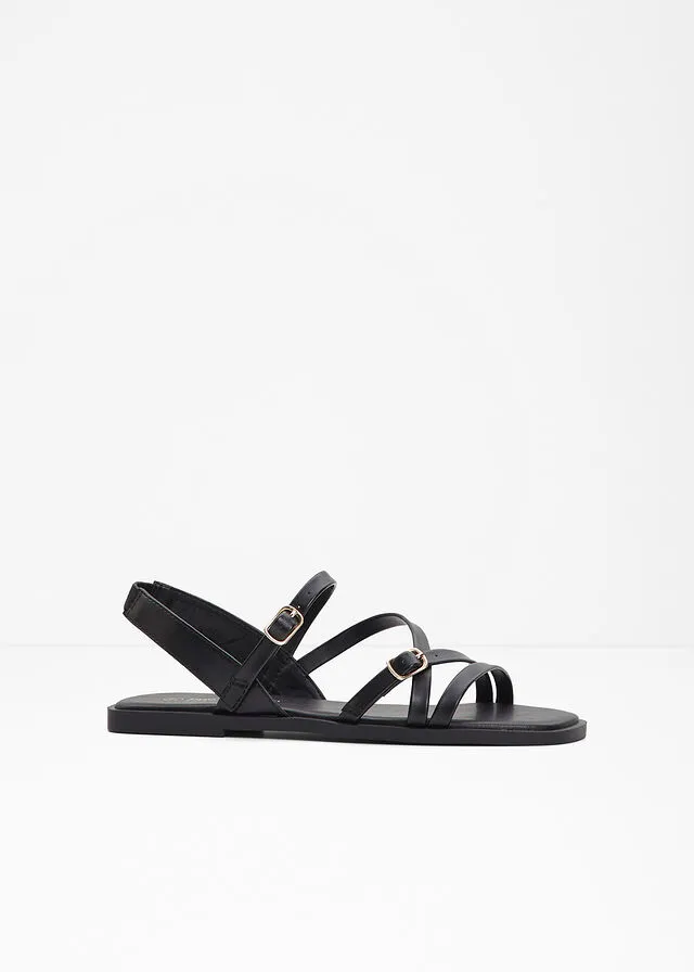 Sandalias planas Negro