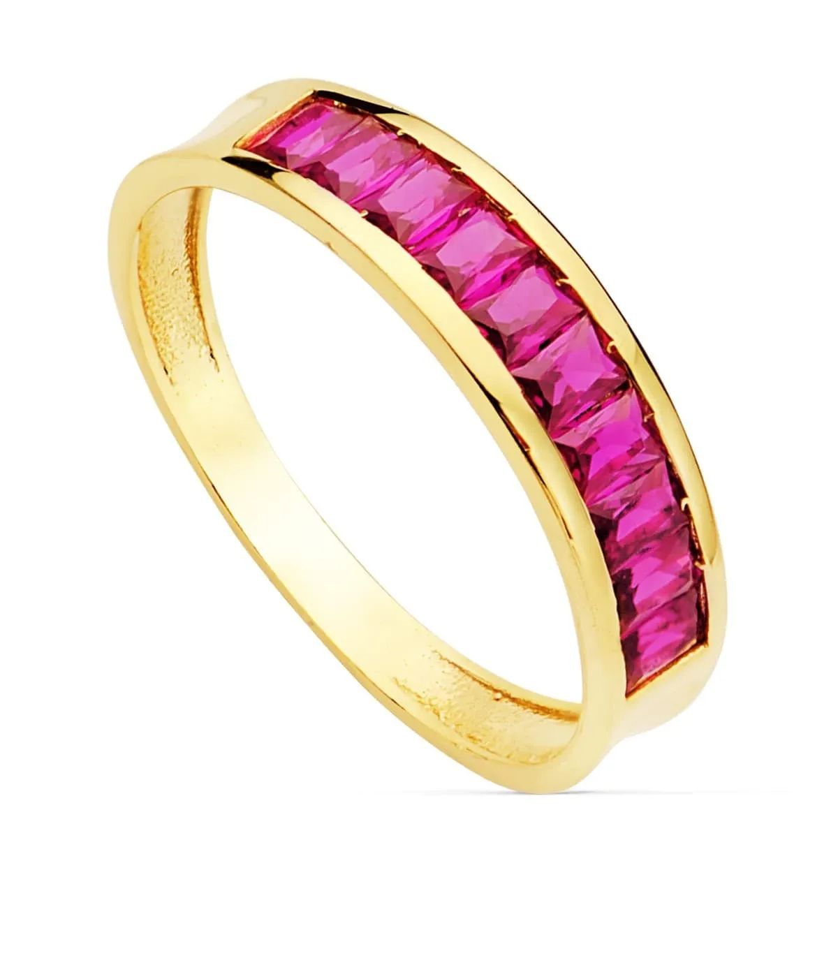 Sortija mujer Fringe Fucsia Oro Amarillo 18K
