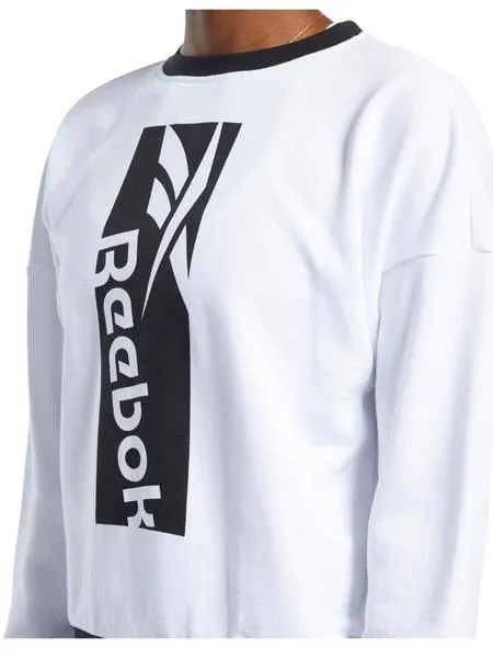 sudadera reebok blanca mujer
