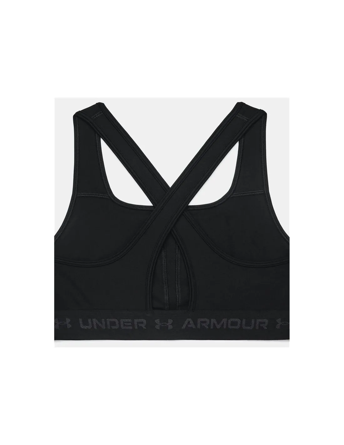 Sujetador deportivo de Fitness Under Armour Crossback Mid Bra Negro Mujer