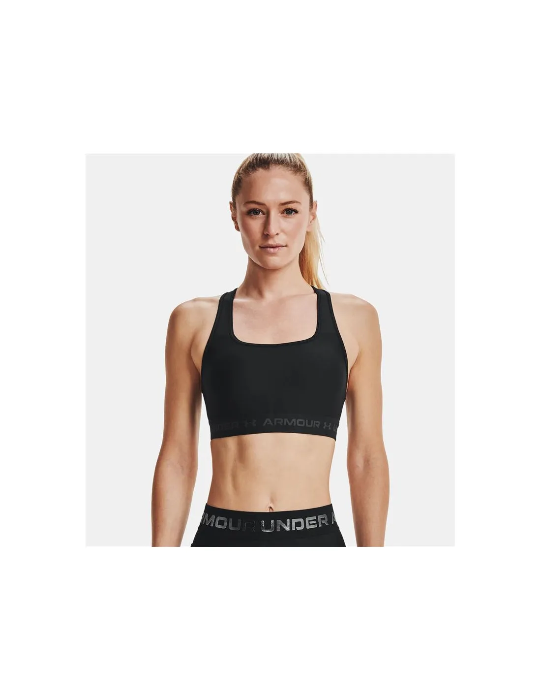 Sujetador deportivo de Fitness Under Armour Crossback Mid Bra Negro Mujer