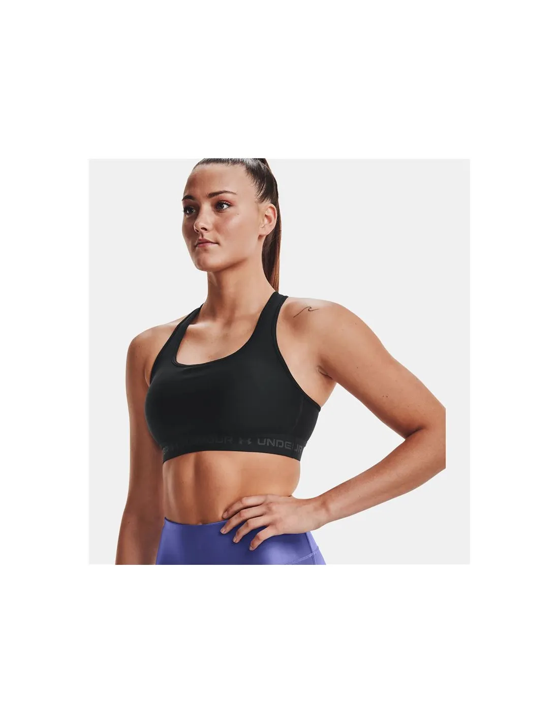 Sujetador deportivo de Fitness Under Armour Crossback Mid Bra Negro Mujer