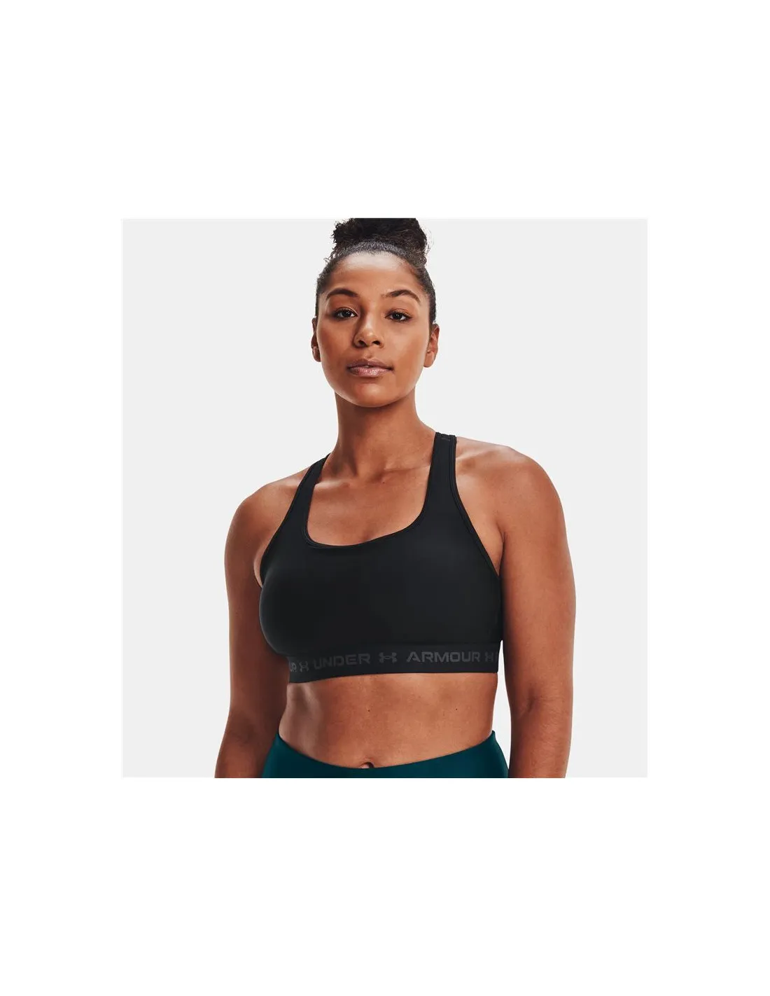 Sujetador deportivo de Fitness Under Armour Crossback Mid Bra Negro Mujer
