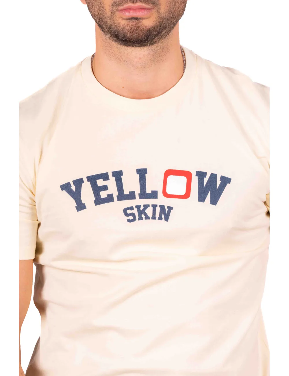 TEE 002 C/3 AMARILLO CLARO LOGO AlGODÓN ORGANICO 100%