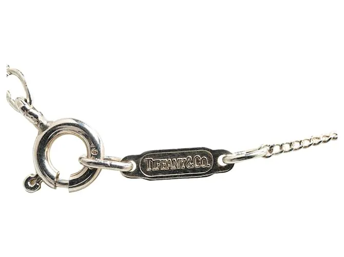 Tiffany & Co Collar de colgante de hoja abierta de plata esterlina Tiffany 