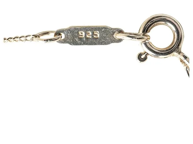 Tiffany & Co Collar de colgante de hoja abierta de plata esterlina Tiffany 