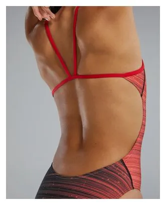 Tyr Traje de baño recortado Tyr Durafast Elite Speedwarp Rojo Mujer