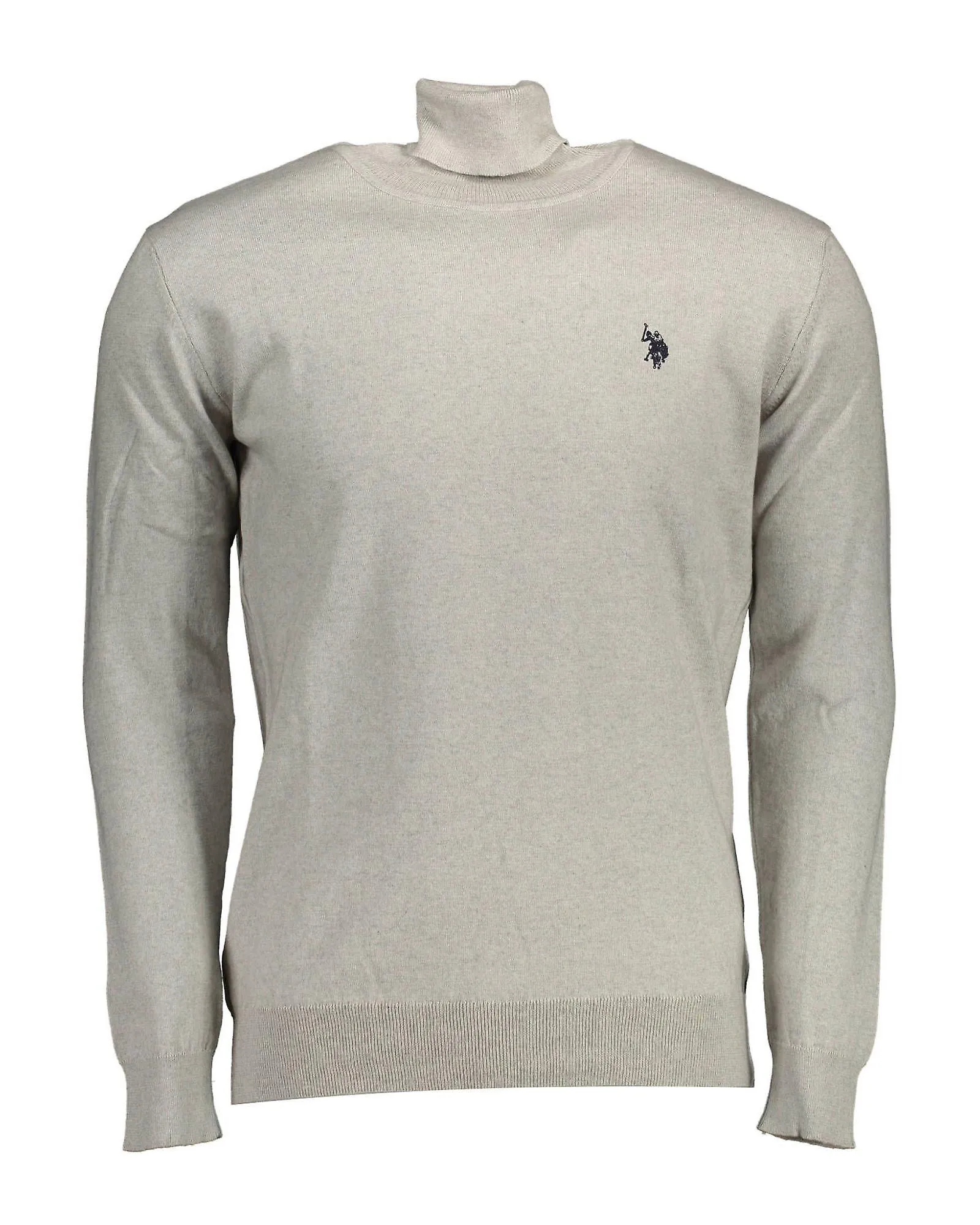 U.S. POLO ASSN. Camisa de algodón bordada de cuello alto