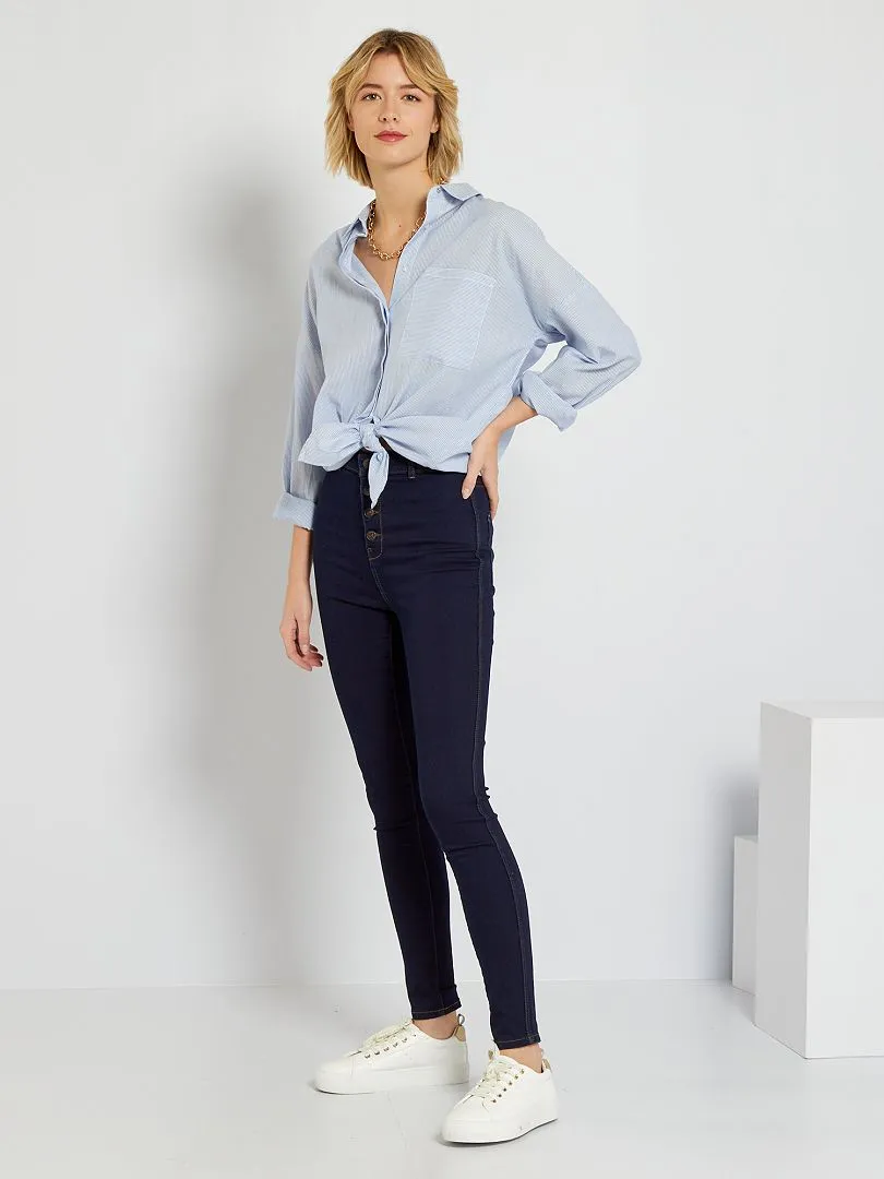 VAQUERO SKINNY CON EFECTO MOLDEADOR  AZUL