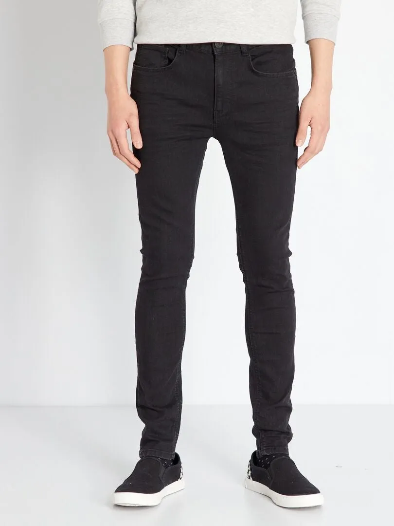 VAQUERO SKINNY ELáSTICO  5 BOLSILLOS  NEGRO