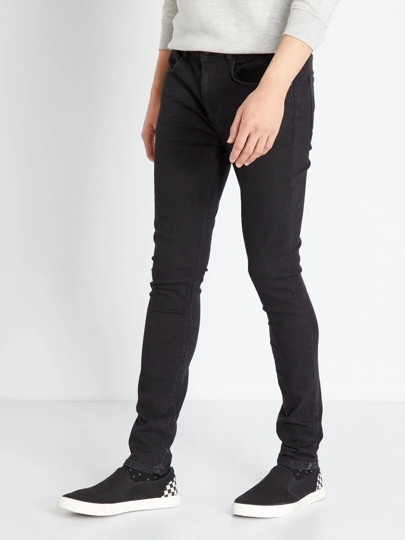 VAQUERO SKINNY ELáSTICO  5 BOLSILLOS  NEGRO