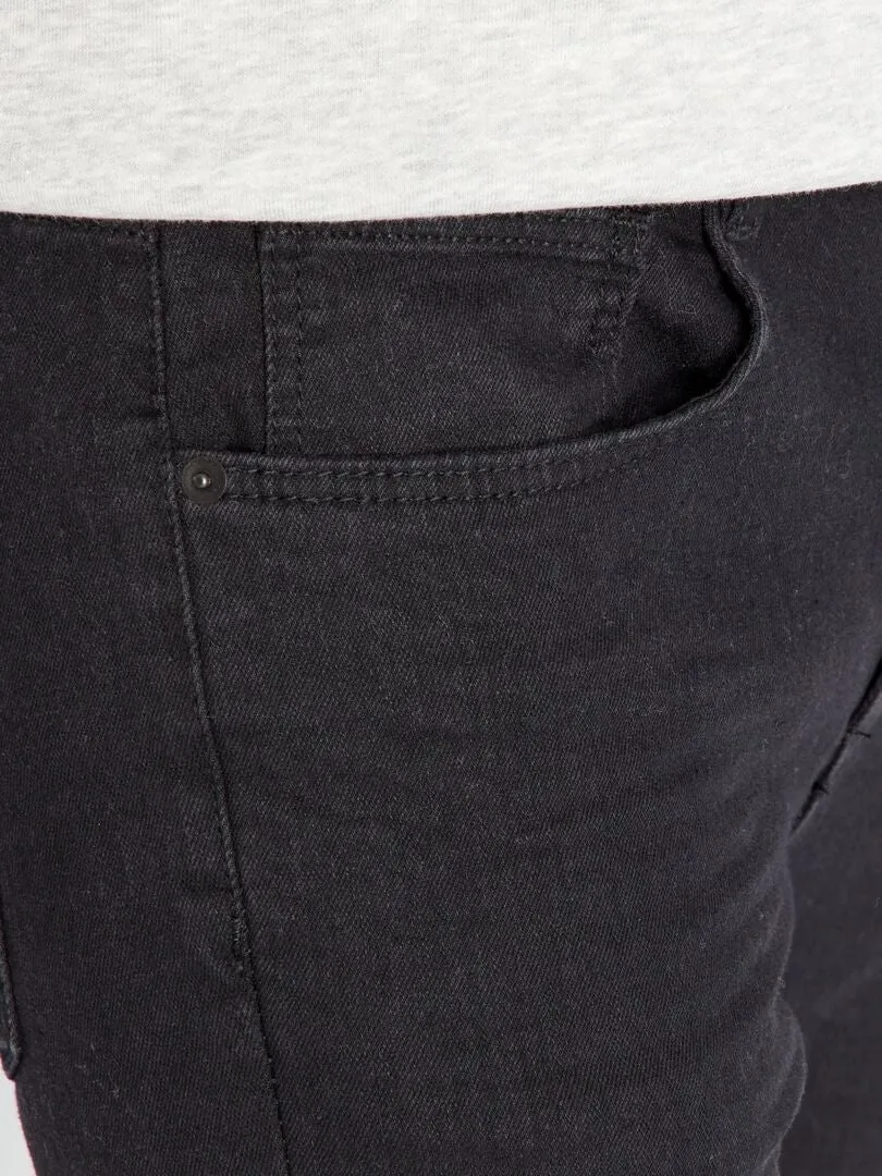 VAQUERO SKINNY ELáSTICO  5 BOLSILLOS  NEGRO