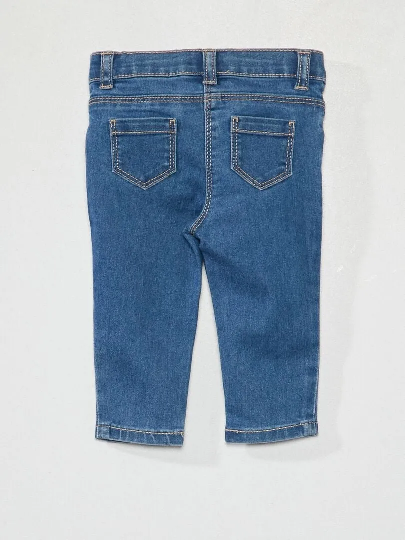 VAQUERO SLIM ELáSTICO CON CINTURA AJUSTABLE  AZUL