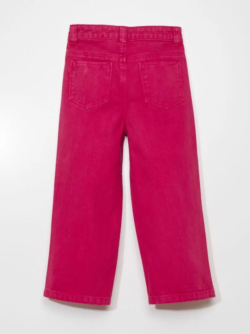VAQUERO WIDE LEG DE TIRO ALTO  ROSA