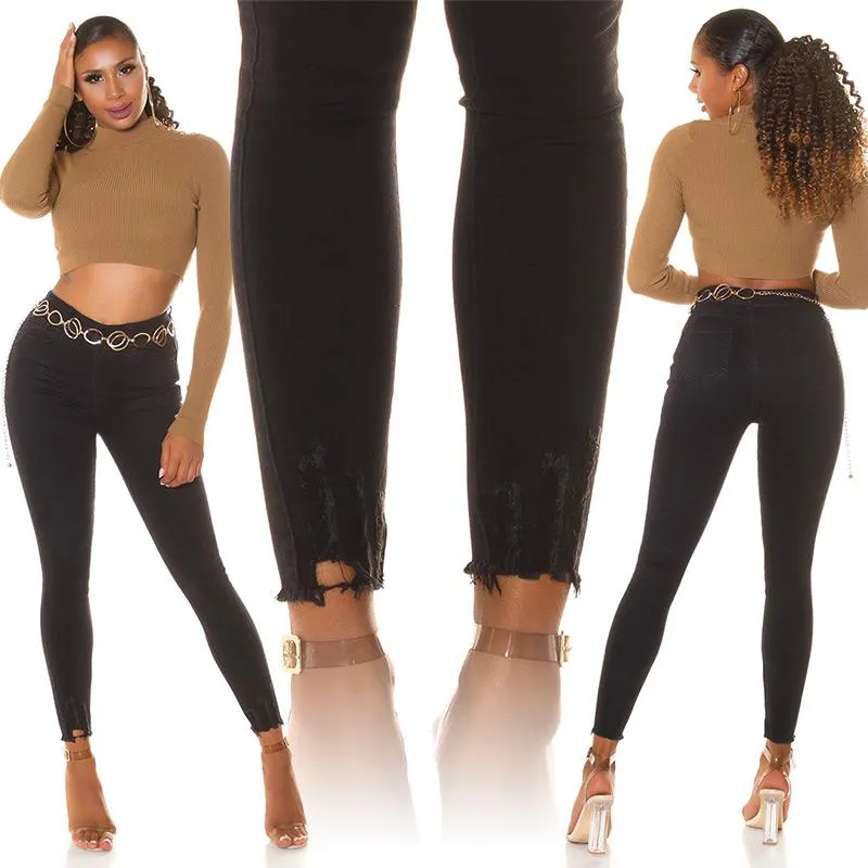 Vaqueros de mujer sexy negro